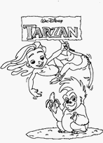 coloriage tarzan et tok